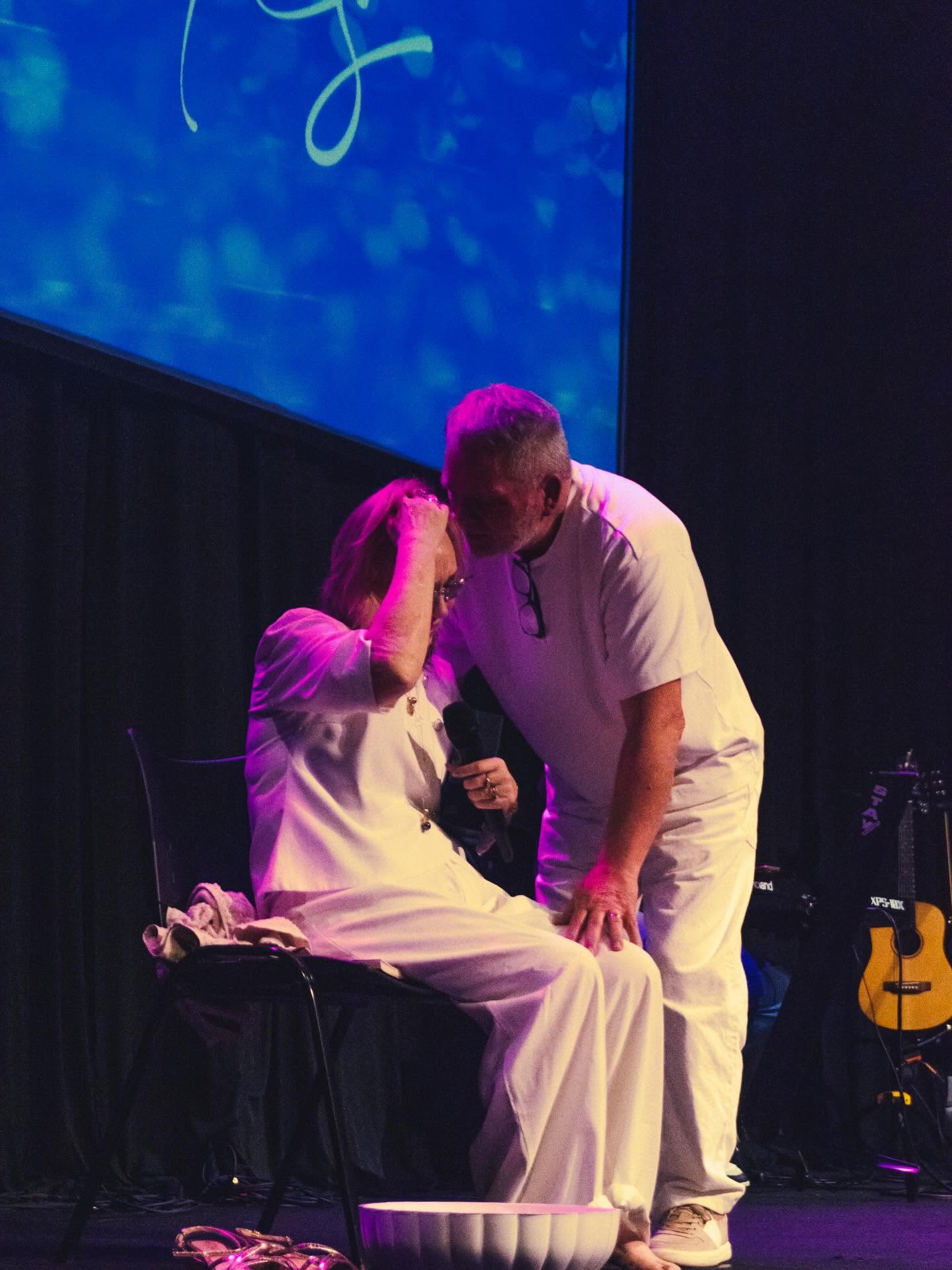 Lynda ministering on stage